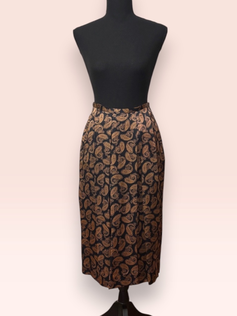 Vintage Paisley Print Skirt